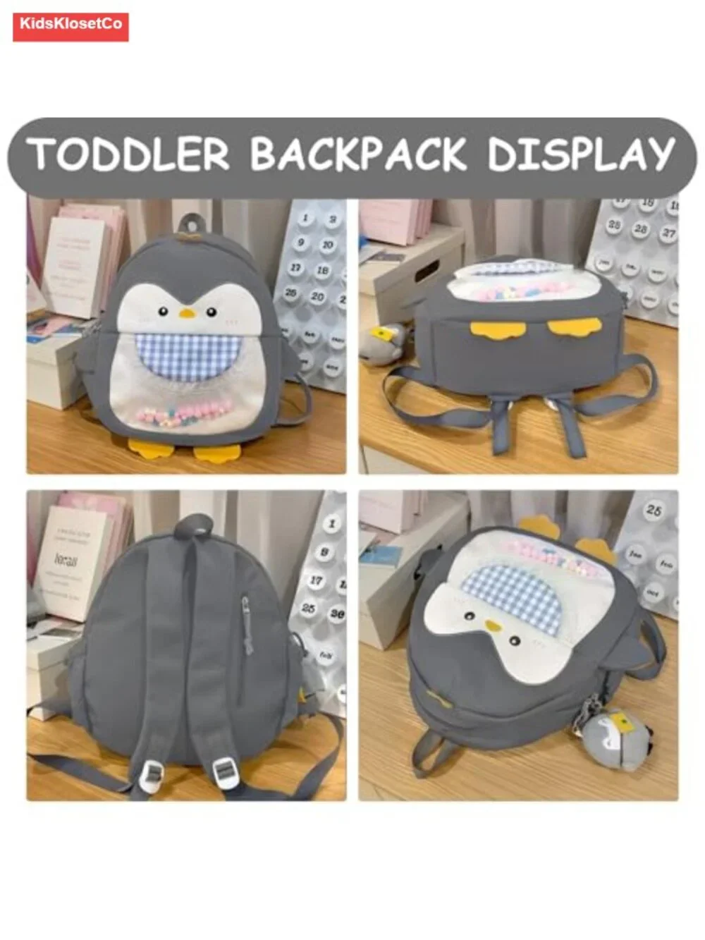 Kids' Water-Resistant Nylon Backpack with Hidden Pocket, Adjustable Straps